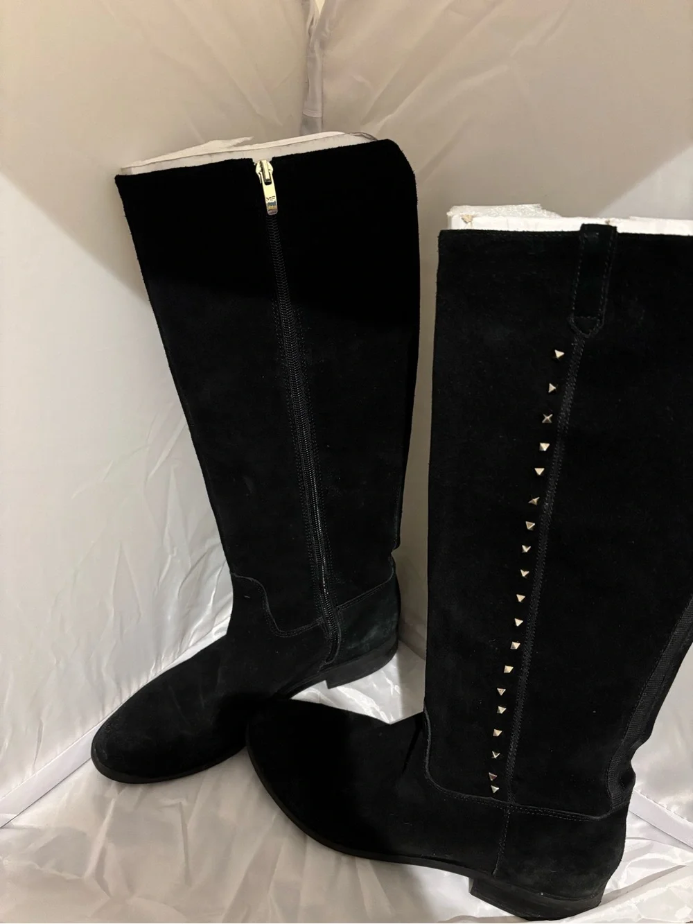 Marc Fisher black suede tall boots. Size 9.5